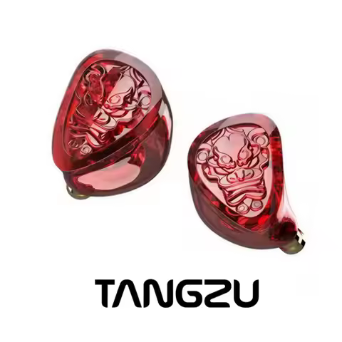 Tangzu wan er sg 2 Red Lion Edition 10mm PET Single Dynamic In-Ear Earphones with Silicone Storage B