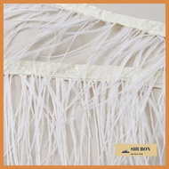 1 meter of 13cm Ostrich Feather Rope in youthful cream color used to attach to extremely luxurious o