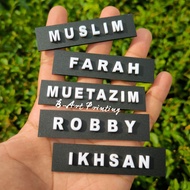 Name Embossed and Non-Embossed Name Plate 3D Chest Name Acrylic Name Plate Custom Chest Name Plate