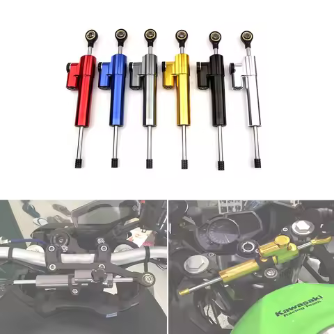 256MM Steering Damper Motorcycle Accessories Electric Scooter Stabilizer Adjustable Steering Damper 