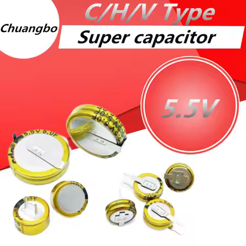 2PCS/Lot 5.5V Super Capacitor 0.1F 0.022F 0.047F 0.22F 4.0F 0.33F 0.47F 1F 1.5F 5.0F V/H/CType Butto