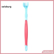 <salzburg>  Pet Toothbrush Three Sided Multi-angle Cleaning Plastic Dog Soft Bristle Toothbrush for 