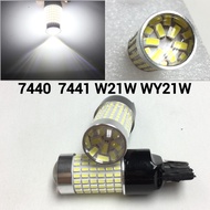2pcs 7440 7441 992 W21W WY21W 6000K White 144SMD LED Turn Signal Reversing Light 12V-24V