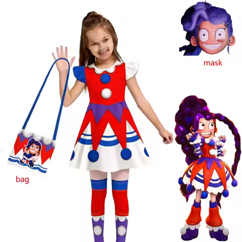 Kids Horror Game Play Time Lily Cosplay Costume Girl Dress Up Bobi Chapter 5 Lily Children's Clothes