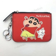 Crayon Shinchan Shin Chan Shiro 蜡笔小新 & Shiro Ezlink Card Pass Holder Coin Purse Key Ring