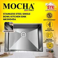 SYK MOCHA Handmade Undermount Sink MKS6045A Stainless Steel Kitchen Sink Single Sink Sinki Dapur Single