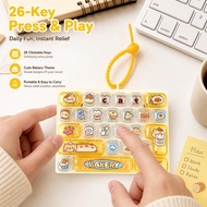 Cute Cartoon Mini Keyboard 26 Key Stress Relief Keyboard Keychain Portable Silicone Press Toy N3c3