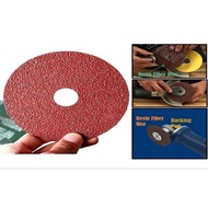 4Inch Fiber Sanding Disc Grit A60 / A80 /A120 Maroon 100mm Sand Mata Grinder Kertas Silicon Carbide 