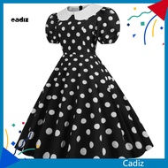 CADI Puff Sleeve Princess Dress Women Doll Collar Dress Vintage 50s 60s Princess Dress Women Party D