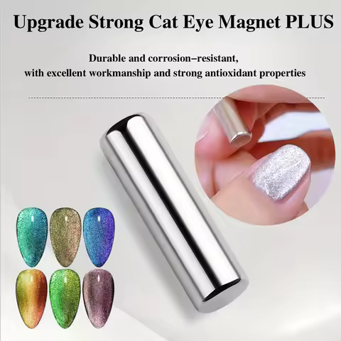 2.5x0.5cm Round Nail Art Cat Eye Gel Magnetic Pen for Gel Nail Polish 3D Cat Eye Nails Painting Stro