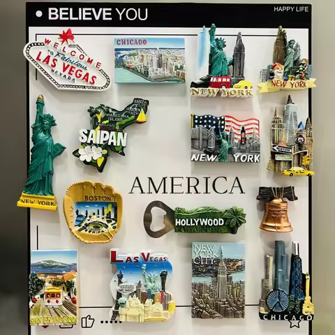 America，Washington，New Orleans，New York，Times Square，3D Stereoscopic，Tourism Souvenirs，Resin Paintin