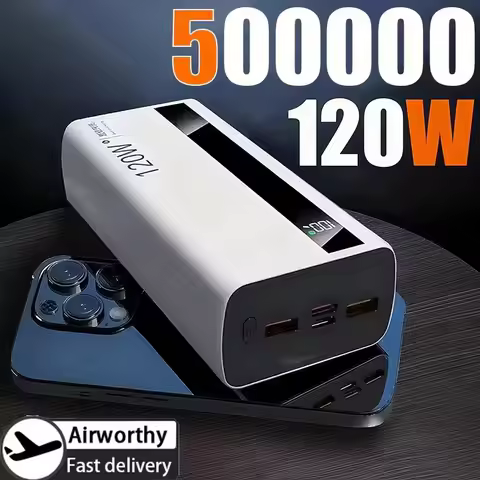 200000mAh Large Capacity Power Bank 120W Super Fast Charge Portable External Battery Power Bank For 