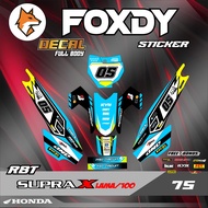 FOXDY Sticker DECAL RBT MOTOR RBT SUPRA X LAMA/100 FULL BODY SUPERMOTO RBT NEW TERKECE TERVIRAL MS