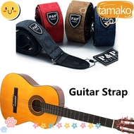 TAMAKO Guitar Strap, Acoustic Vintage Classical Bass Guitar Belt, Universal Folk Personality Adjustable Webbing Belt Guitar Accessory