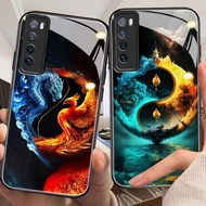 DMY case flower huawei nova7 nova5i nova3i nova3 nova2 i nova11 nova10 nova9 nova8 nova7 I nova4 e y9 y7 y7a pro se prime 2019 lite tempered glass case