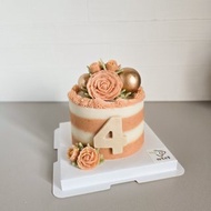 4吋加高寵物蛋糕 生日蛋糕 金箔玫瑰蛋糕 可自取