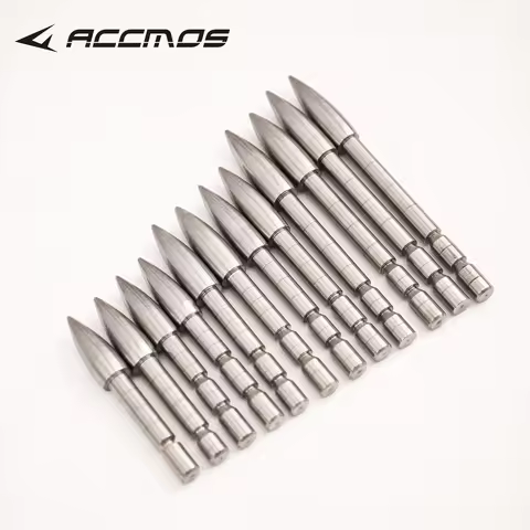 80/100/120/150/170/200gn Stainless Steel Arrowhead Glue-in Bullet Target Point Arrow Tips for 4.2mm 