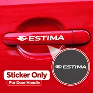 For Estima Door Handle Decal Sticker Car Logo Sticker for toyota estima acr30 acr50 xr50 xr30 xr40 A