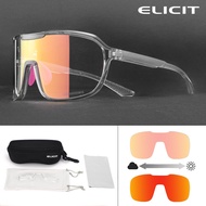 ELICIT Adventure Ready Photochromic Cycling Glasses Men Women MTB Riding UV400 Goggles