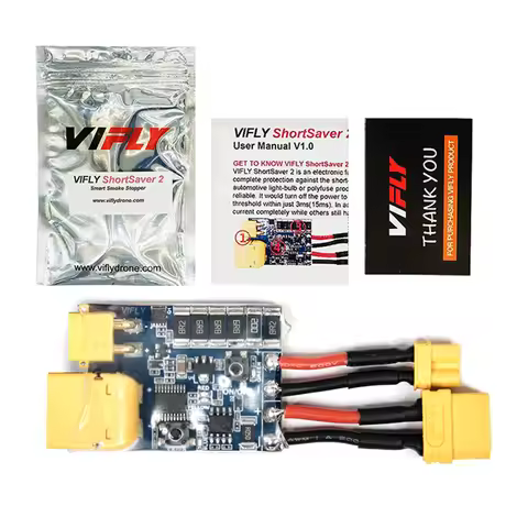 VIFLY ShortSaver 2 V2 Smoke Stopper Electronic Fuse 2-6S Lipo XT30 TX60 Short-Circuit/Over-Current F