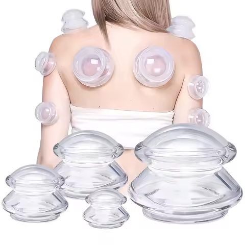 Silicone Banks Vacuum Massage Cupping Glasses Suction Cup Masajeador Ventosa AntiCellulite Deep Tiss