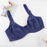 Y&HE Xiushiren DD E Cup Women Underwear Unlined Comfort Soft Cup Bra Floral Print Underwired Bralett