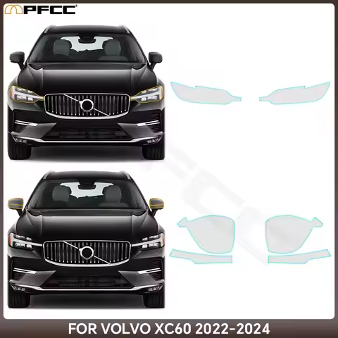 Pre Cut Clear PPF 8.5mil Headlight Rearview Film for Volvo XC60 R Design Inscription 2022-2024 Paint