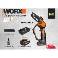 J&E WORX WG324E PowerShare 20V MAX One Handed Cordless Pruning Saw 2.0Ah Battery