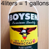 Boysen Permacoat Latex Flat 1 gallon water base For Stone, Concrete and Wood surfaces kBZ