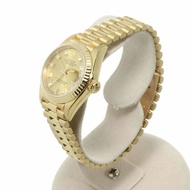 勞力士 Datejust 69178G（X 序號），女錶，10 顆鑽石，香檳金，18K 黃金自動機芯。