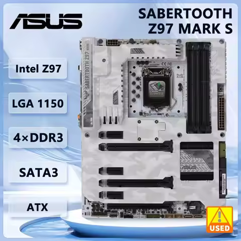 Asus SABERTOOTH Z97 MARK S Intel Z97 LGA 1150 DDR3 32GB compatible con 4150 4570S 4570 4690 4770 437