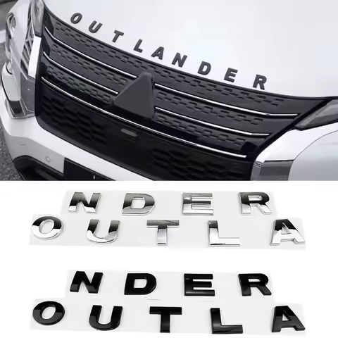 Mitsubishi Emblem Car ABS Letters Words Logo Decals Sticker For Mitsubishi OUTLANDER 2023 2024 2025