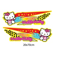 Tem hello kitty Tem phản quang 7 màu tem dán xe tải ô tô xe máy... SL 1 đôi