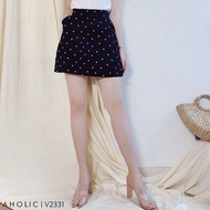 Aholic V2331 2-color polka dot skirt