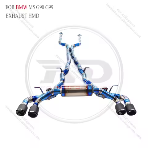 HMD Titanium Exhaust System Performance Catback for BMW M5 G90 G99 Muffler With Valve