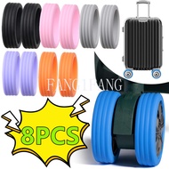 New 8PCS Luggage Wheels Protector Silicone Wheels Caster Shoes Travel Luggage Suitcase Reduce Noise Wheels Cover Accessories