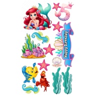 TOPPER ARIEL MERMAID/ Cake Topper Ariel Mermaid Free Request Name