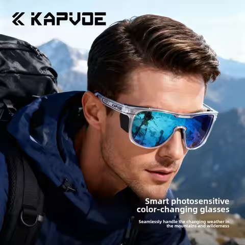KAPVOE Octopus Cycling Glasses Photochromic Sunglasses Outdoor Sports Windproof Goggles Day and Nigh