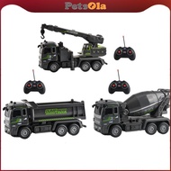 [PETSOLA] 1:32 RC Engineering Truck RC Engineering Vehicle Toy Preschool Learning 6WD Electric RC Tr