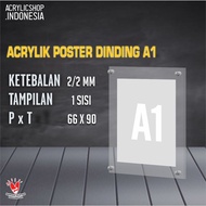 Acrylic Poster A1 Acrylic Display Wall Poster A1 Clear Wall Poster/