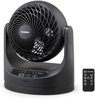 IRIS OHYAMA PCF-MKC15 Horizontal Swing type Compact Circulator Fan with Remote Control, 6", Black