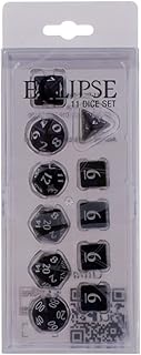 Ultra PRO - Eclipse 11 Dice Set (Jet Black) - Great Dice Set for All Kinds of Card Games and Board G