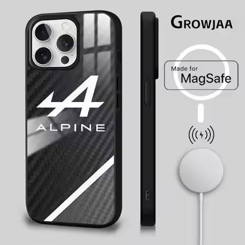 A-AlpineS F1 T-Team Cool Phone Case For iPhone 16 15 14 13 Pro Max Plus Mini Magnetic Magsafe Wirele