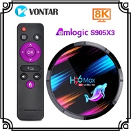 【Special Promotion】 H96 Max X3 8k Tv Box Amlogic S905x3 9.0 Set Box Dual Wifi Google Player Youtube Media Player H96max 4gb 32gb 64gb