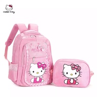 School Bags For Girls Backpacks Waterproof Dinnir Material Women Screen Printing Hello Kitty Premium