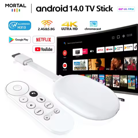 TV Stick Mortal Q2 Ultra Android Box TV Android 14.0 Allwinner H313 4K Video Decoding Wifi 6 Netflix