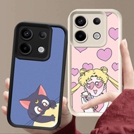 R98 Sailor Moon Casing for Infinix Tecno Note Zero 30 Pova 5 Pro 5G Black and White