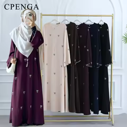 Luxury Dubai Butterfly Embroidery Abaya Muslim Women Modest Dress Islamic Femme Vacation Outfit 2025