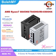 AOOSTAR GEM12 AMD Ryzen7 8845HS/7840HS/R9-6900HX DDR5 M.2 Full Functionality TypeC Win11 MINI PC (NO