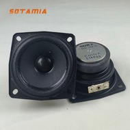 SOTAMIA 2Pcs 3 Inch Full Range HIFI Speaker 4 Ohm 10W Cloth Edge Fever Audio Loudspeaker for Portabl